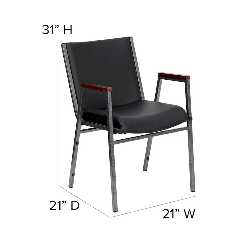 Sedia impilabile per carichi pesanti con braccioli - 21P x 21L x 31A