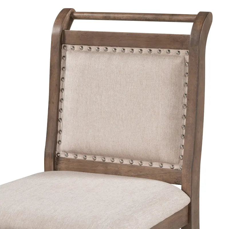 Set da 3 Pezzi Tavolo da Pranzo a Foglia Cadente a Altezza Bancone in Legno
