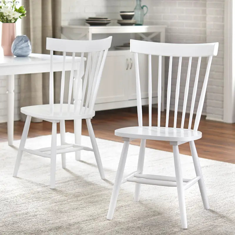 Sedie da pranzo con schienale a fusi in legno massello Simple Living Venice (set da 2)