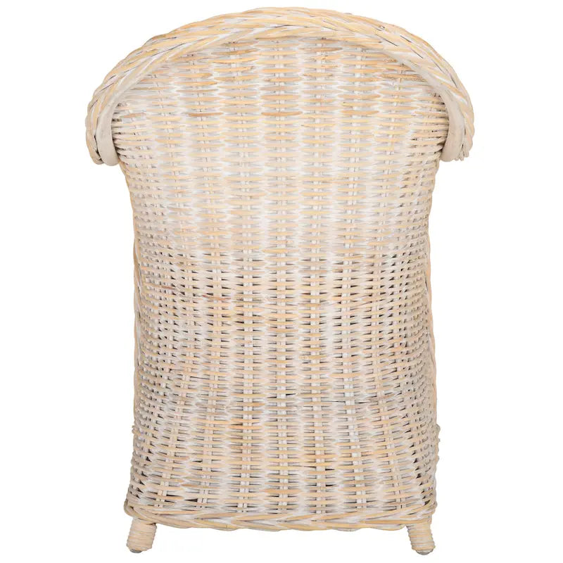 SAFAVIEH Sinja Yellow Rattan Club Chair - 24  x 26  x 35  - 24Wx26Dx35H
