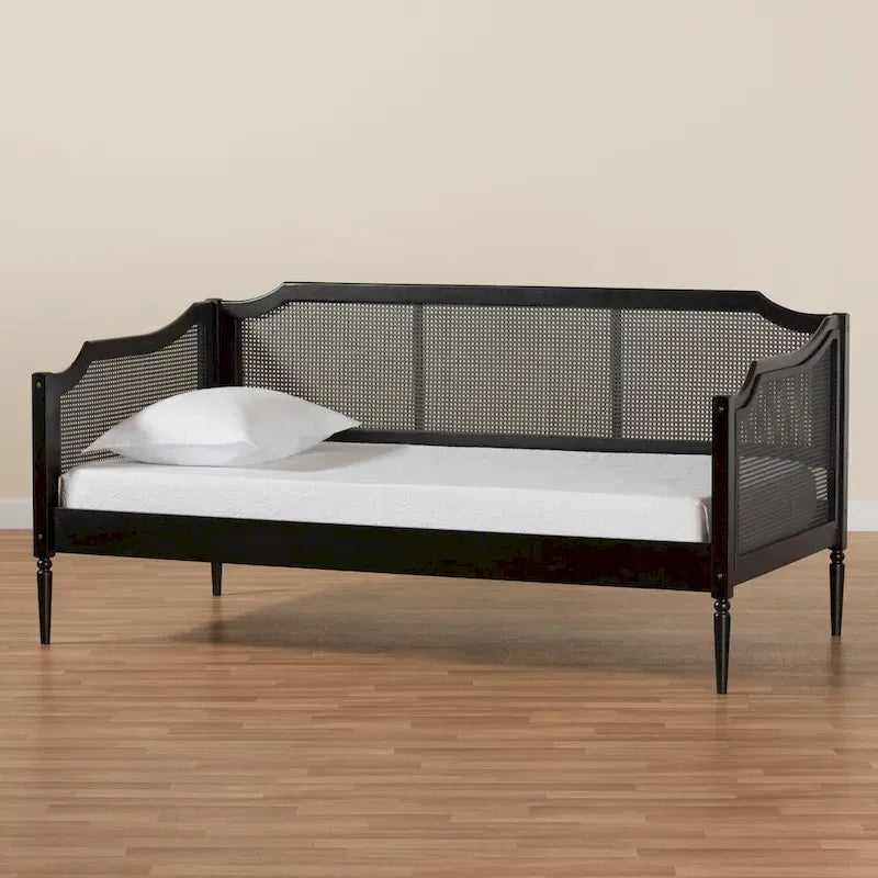 Ogden Mid-Century Modern Synthetic Rattan Daybed-Twin