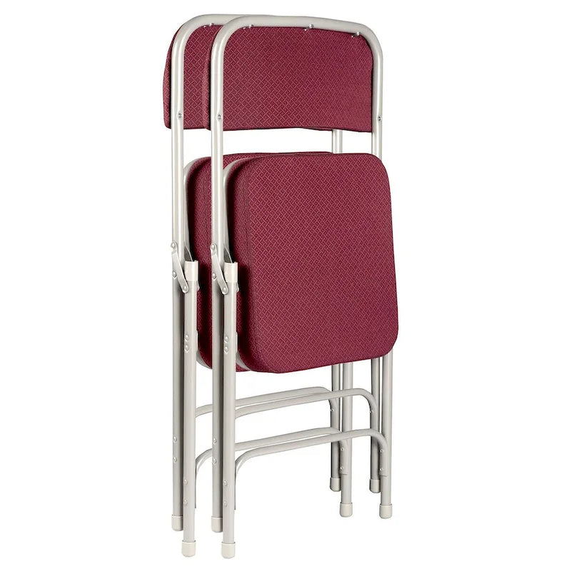 Sedia Pieghevole Imbottita in Tessuto Deluxe Bernadine Collection di Hampden Furnishings, Confezione da 2