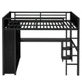 Struttura letto a soppalco full XL con armadio integrato