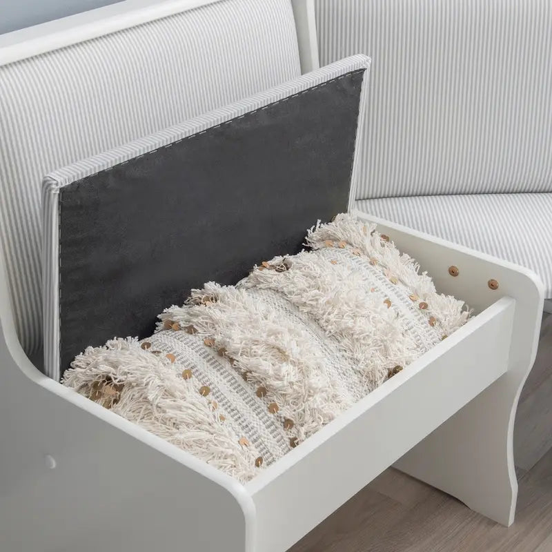 Set da Pranzo con Angolo Panca Sedley Farmhouse con Contenitore