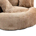 Chenille High Back Lazy Sofa with 3 Pillows and Oversized Bean Bag Chair