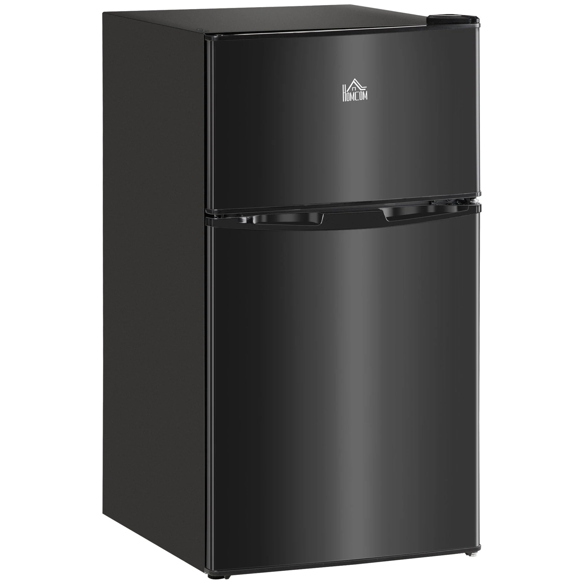 HOMCOM Mini Frigorifero a Doppia Porta con Congelatore, Frigo Compatto da 90 litri con Ripiano Regolabile, Termostato Regolabile