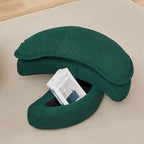 Poltrona girevole oversize con pouf contenitore Moon con 4 cuscini
