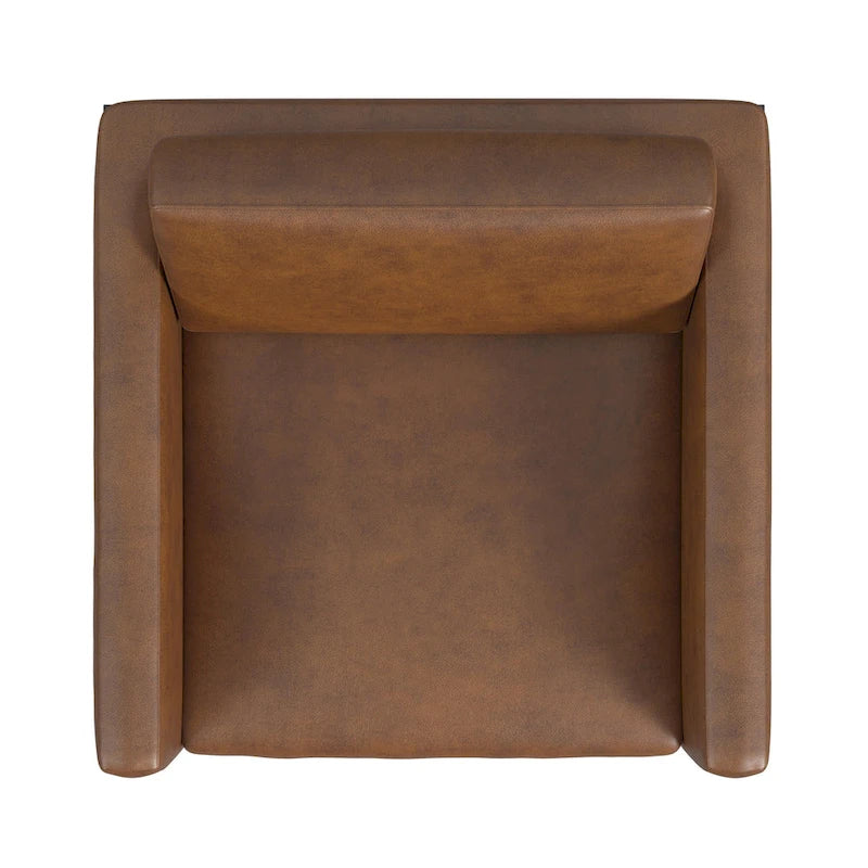 HomePop Modern Upholstered Club Chair w/Metal Frame