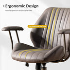 OVIOS Sedia da ufficio ergonomica in tessuto scamosciato con supporto lombare