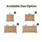 Mobile bagno Hervas con top in marmo naturale senza specchio