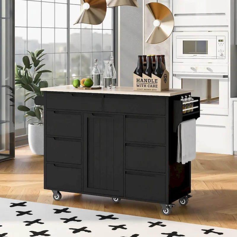 Isola da cucina da 53 pollici L con piano e cassetti - N/A