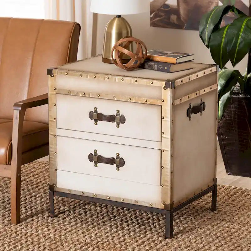 Baule Tavolino in Tela Laura Vintage