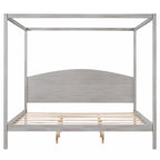 Letto a piattaforma a baldacchino King Size con testiera e gambe di supporto