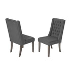 Set da pranzo allungabile Best Quality Furniture da 9 pezzi, in stile rustico grigio