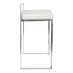 Silver Orchid Forrest Stainless Steel Stackable Fully Welded Counter Stool (Set of 2)