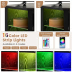 Costway Fireplace TV Stand w/ Led Lights & 18  Electric Fireplace for - See Details