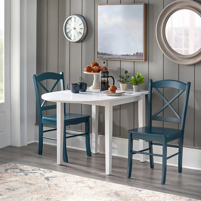 Set da pranzo di 3 pezzi con tavolino allungabile Simple Living Country Cottage