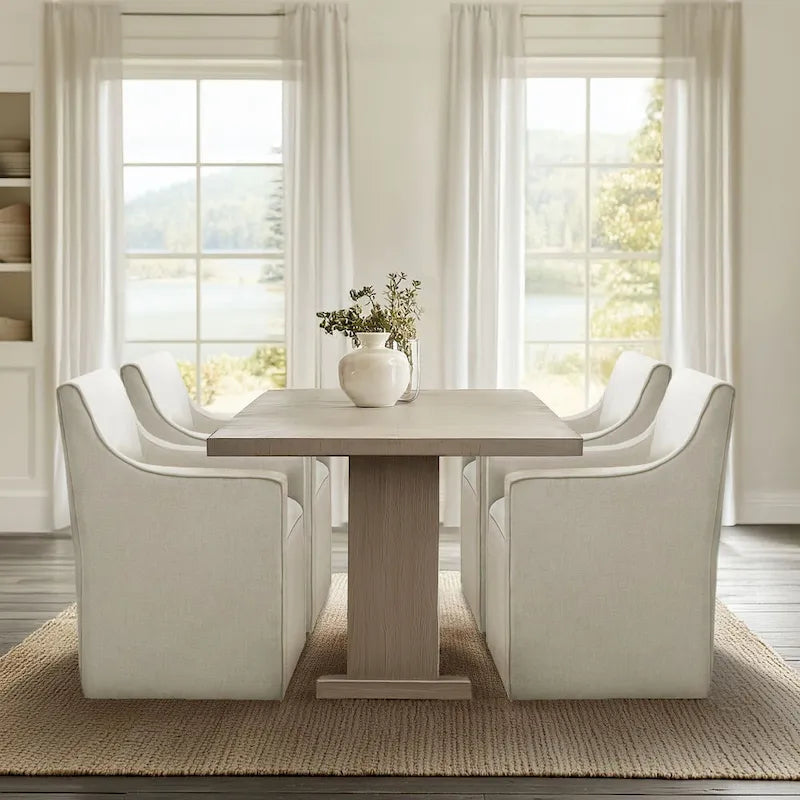 Madison Park Charlotte Dining Arm Chair with Casters