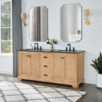 Mobile bagno Hervas con top in marmo naturale senza specchio