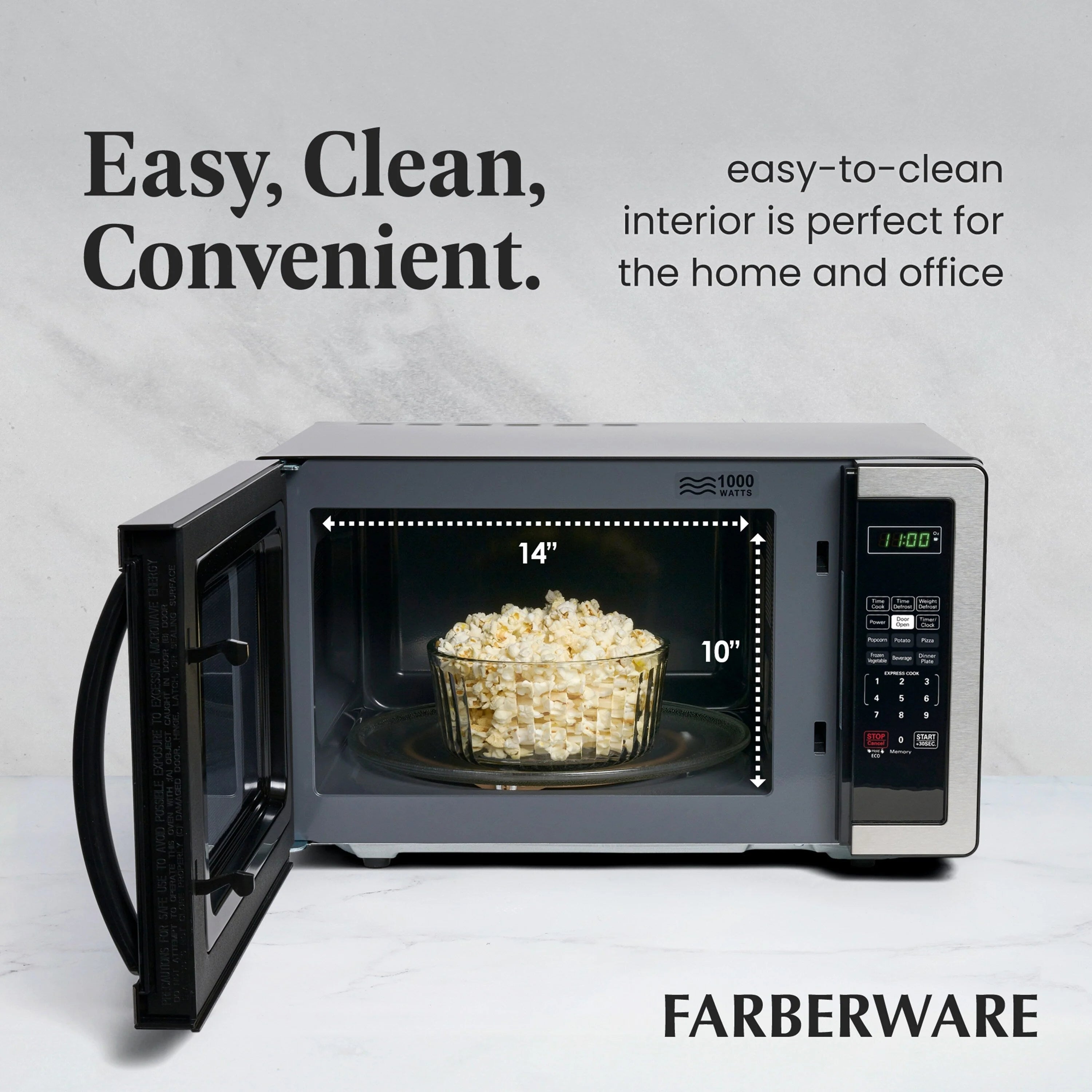 Forno a microonde Farberware Classic da 1,1 piedi cubi e 1000 watt