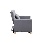 3-in-1 Convertible Sleeper Sofa Lounge Chair Bed, Black