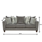Set soggiorno 2 pezzi Davoz di Roundhill Furniture, divano e divanetto, Tori Slate