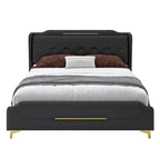 Letto moderno imbottito in pelle PU Uphou di Christopher Knight Home
