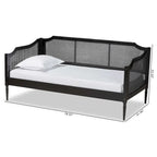 Ogden Mid-Century Modern Synthetic Rattan Daybed-Twin