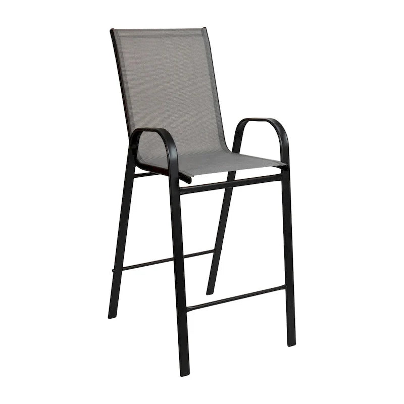 Set di 4 Sgabelli da Bar da Esterno in Materiale Flex Comfort - Sgabello da Giardino