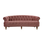 Divano Chesterfield trapuntato in velluto La Rosa 84 Mid-Century Modern