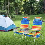 Costway 4-Pack Folding Backpack Beach Chair 5-Position Outdoor - See Details