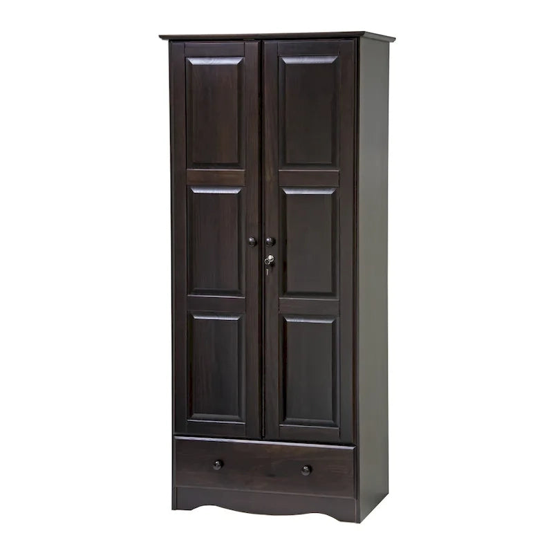 Armadio flessibile Palace Imports 100% in legno massello con maniglie in metallo o in legno