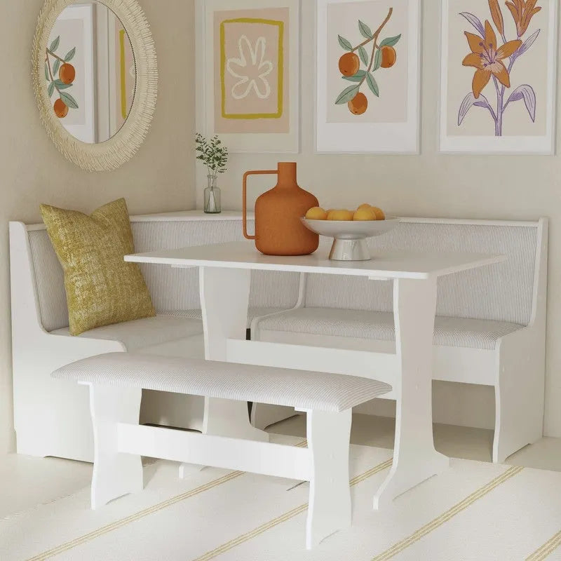 Set da Pranzo con Angolo Panca Sedley Farmhouse con Contenitore