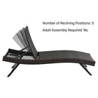 Chaise longue in vimini per tutte le stagioni - Set da 2