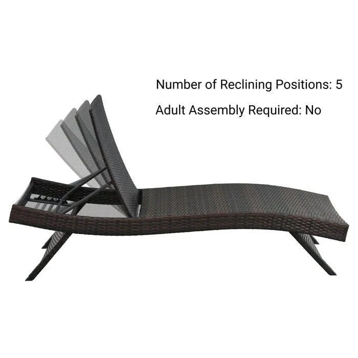 Chaise longue in vimini per tutte le stagioni - Set da 2