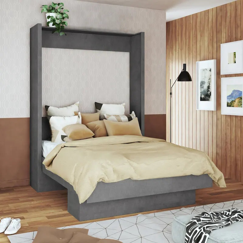 Oakland Living Letto a Scomparsa Contemporaneo "Easy Lift Brazilian Queen" con Ripiano