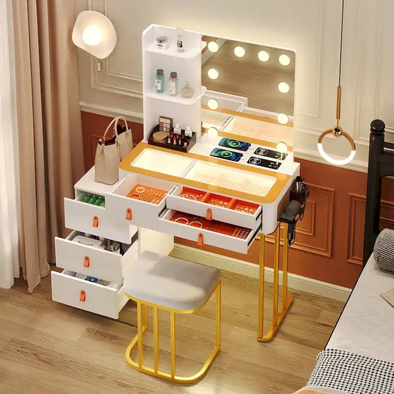 Toeletta Trucco con 3 Colori di Luce