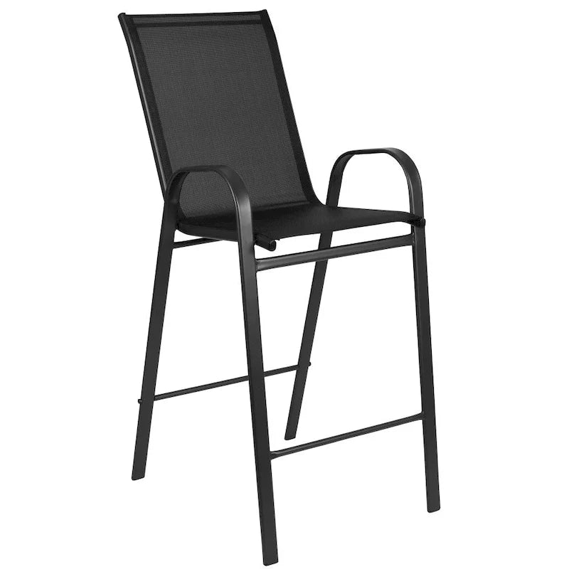 Set di 4 Sgabelli da Bar da Esterno in Materiale Flex Comfort - Sgabello da Giardino