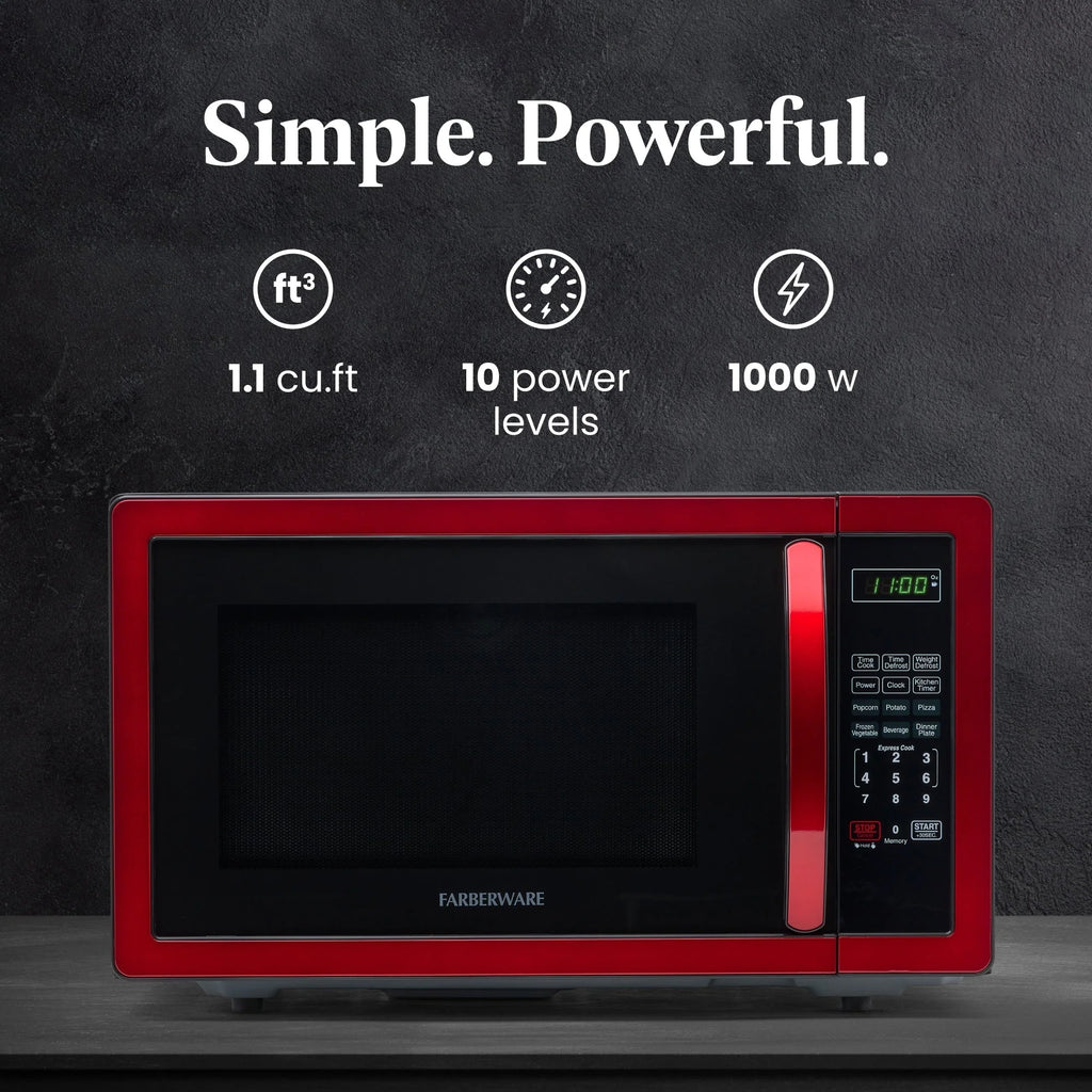 Forno a microonde Farberware Classic da 1,1 piedi cubi e 1000 watt