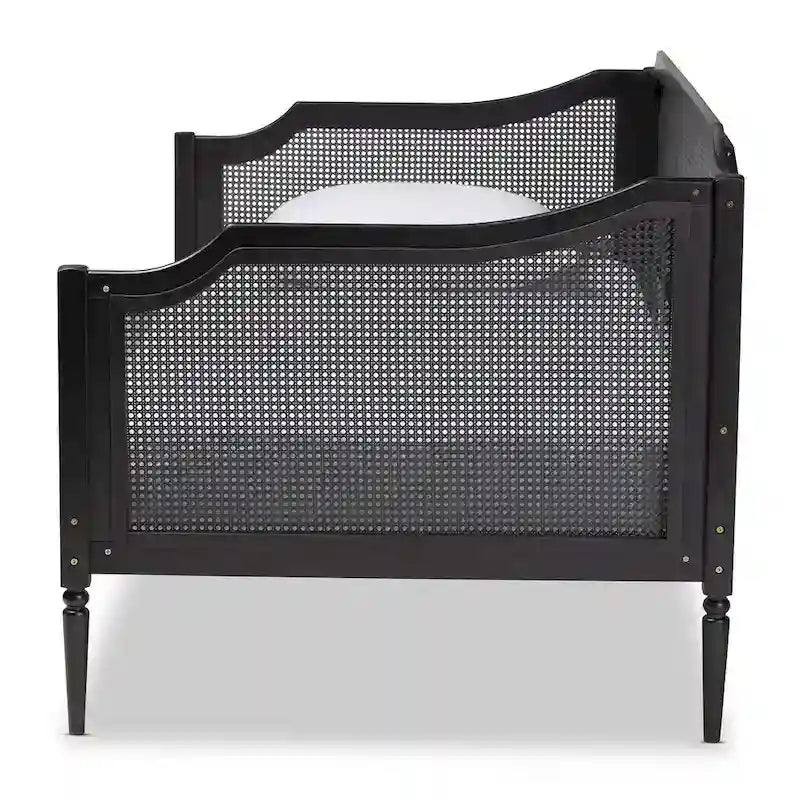 Ogden Mid-Century Modern Synthetic Rattan Daybed-Twin
