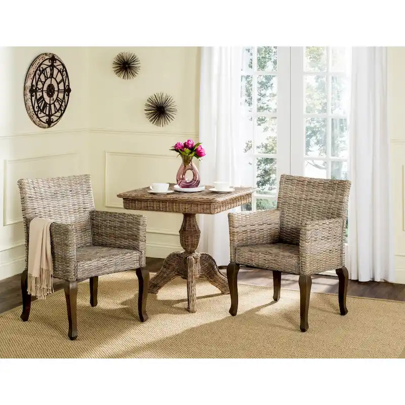 SAFAVIEH Alearda Sedia da Pranzo Naturale (Set di 2) - 23 x 24.4 x 34 - 23Lx24Px34H