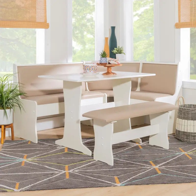 Set da Pranzo con Angolo Panca Sedley Farmhouse con Contenitore
