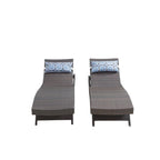 Chaise longue in vimini per tutte le stagioni - Set da 2