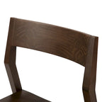 Sedia da pranzo moderna in legno massello Plank and Beam