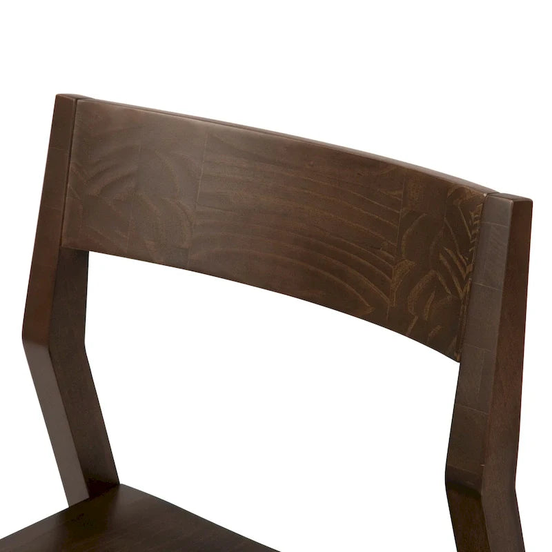 Sedia da pranzo moderna in legno massello Plank and Beam