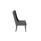 Set da pranzo allungabile Best Quality Furniture da 9 pezzi, in stile rustico grigio