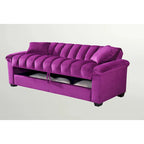 82.7 Velvet Storage Convertible Sofa Sleeper Couch with 2 Pillows