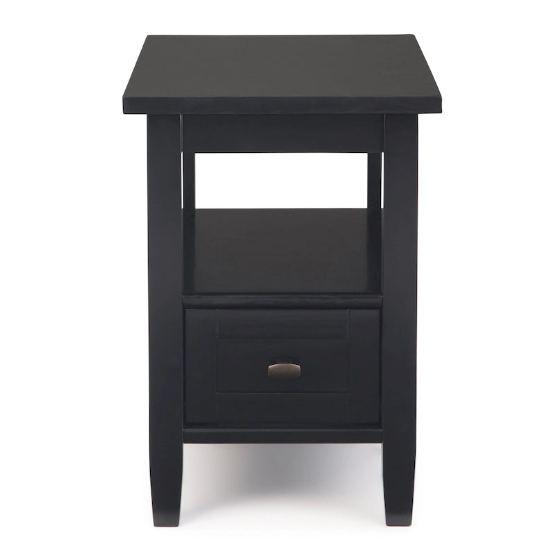 WYNDENHALL Norfolk SOLID WOOD 14 inch Wide Rectangle Transitional Narrow Side Table - 14 Inches wide