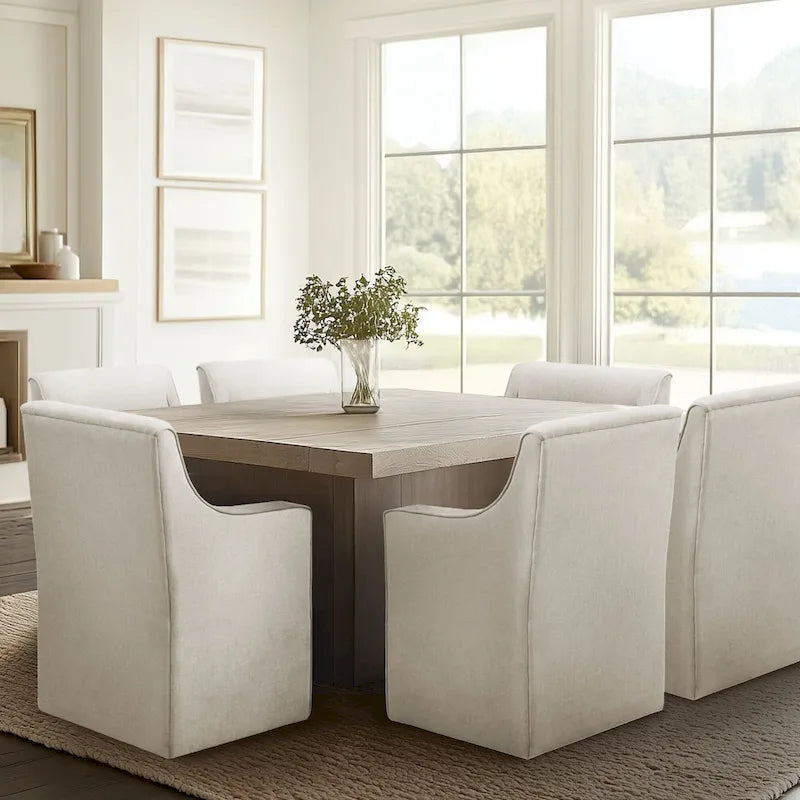 Madison Park Charlotte Dining Arm Chair with Casters
