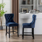 Sgabello da bancone Carter 24 Wingback Tufted Nailhead (set da 2)